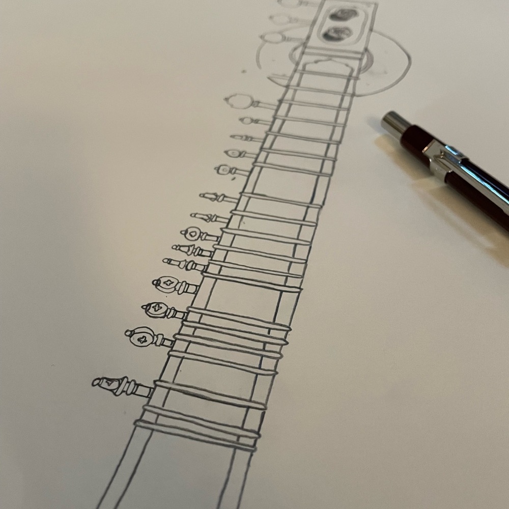 Sitar drawing